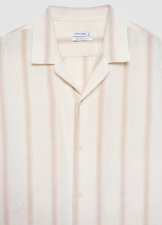 Camicia a righe con colletto a rever