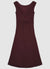 Midi sheath dress with draped neckline