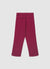 Pantaloni straight con vita elasticizzata e risvolto