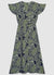 Langes Kleid mit Blattmuster