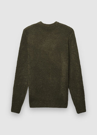 Unifarbener Bouclé-Pullover