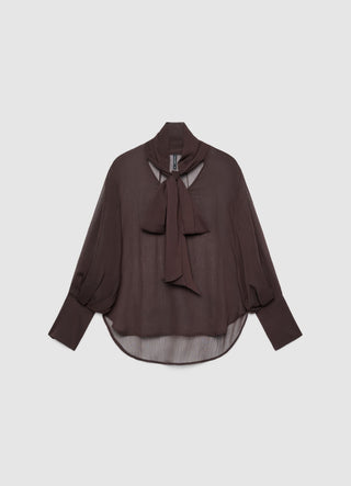 Bluse mit Bindegürtel