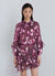 Bluse mit Schleife und Blumenmuster