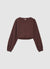 Cross-over sweatshirt with ruching