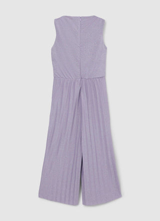 Long jumpsuit with luminescent effect