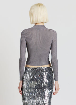 Luminescent ribbed T-shirt
