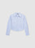 Crop shirt with pockets and stripes