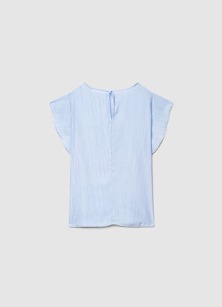 Blusa con maniche a volant