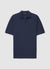 Polo con collo aperto in jacquard