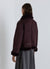Sheepskin-effect jacket with asymmetrical zip