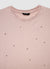 T-Shirt mit ausgewaschenem Effekt und Strasssteinen