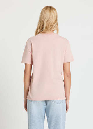 T-Shirt mit ausgewaschenem Effekt und Strasssteinen
