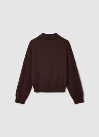 Solid colour Perkins collar jumper