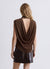 Top lupetto con schiena scoperta drappeggiata
