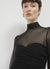 Body in tulle con arricciatura