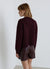 Cardigan con collo sciarpa e bottoni