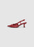 Décolleté slingback arricciata