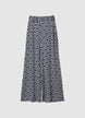 Hose aus Satinimitat mit Muster - XS/S
