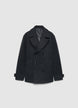 Cappotto doppiopetto con rever ampio - S
