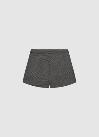 Gonna-pantalone pied de poule con pannello