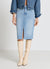 Langer Jeansrock mit Schlitz