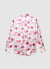 Camicia stampa fiori similsatin con cravatta