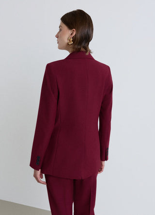 Veste croisée unie