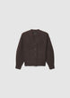 Einfarbiger Strickcardigan mit Knöpfen - XS/S