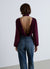 Body in Feinstrick mit transparentem Einsatz