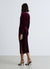 Midi-Kleid mit Drapierung aus Samt