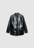 Einreihige Jacke mit beschichtetem Effekt