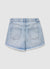 Shorts mom in denim con strappi