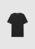 Textured solid colour crew neck T-shirt