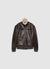 Biker jacket with high collar and zip