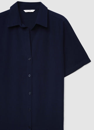 Camicia a maniche corte tinta unita