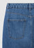 Denim midi skirt with slit