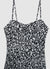 Vestito lungo con stampa animalier e spacco