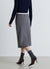 Midi pencil skirt with drawstring waistband