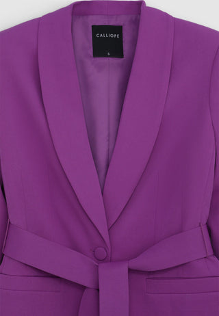 Single-breasted jacket with sash