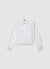 Striped cropped shirt with chest pocket