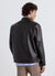 Giacca effetto pelle con zip e tasche applicate
