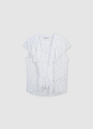 Blusa pizzo con balza