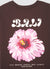 T-shirt con stampa fiore e scritta Bali