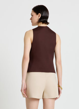 Gilet con scollo a v e bottoni