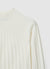 Gerippter Pullover mit Perkins-Kragen