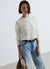 Pull crop en maille torsadée col rond
