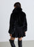 Kurze Jacke mit Felloptik und Reißverschluss