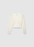 Pull crop en maille torsadée col rond