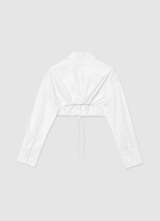 Camicia cropped con laccetti