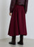 Plain flared midi circle skirt